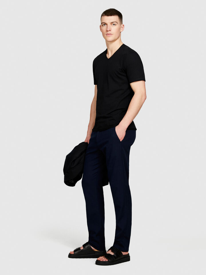 Slim fit t-shirt - men's short sleeve t-shirts - Black | Sisley image number 2